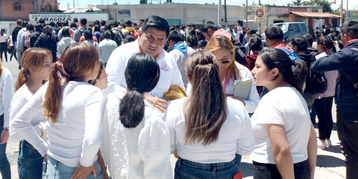 Acompaña CEDH manifestación de estudiantes de la Normal Rural de Panotla
